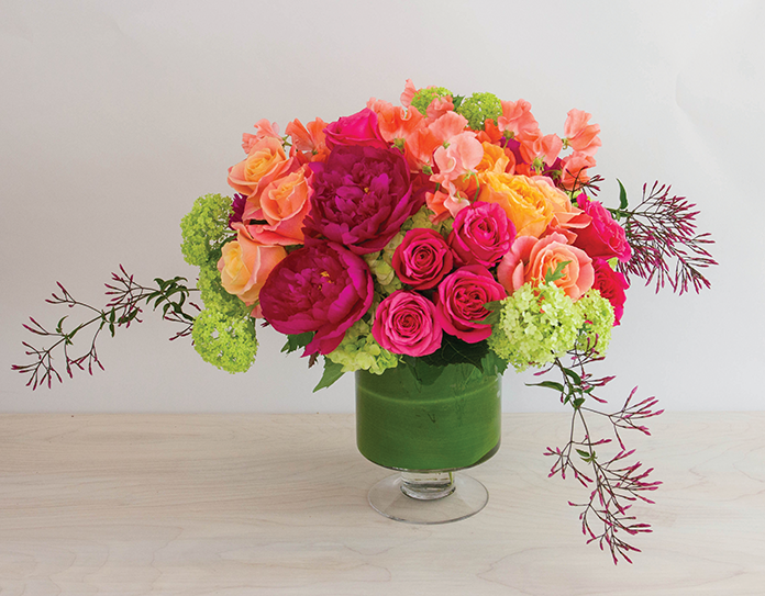 Peonies, garden roses, hydrangeas and other stems, by Winston Flowers