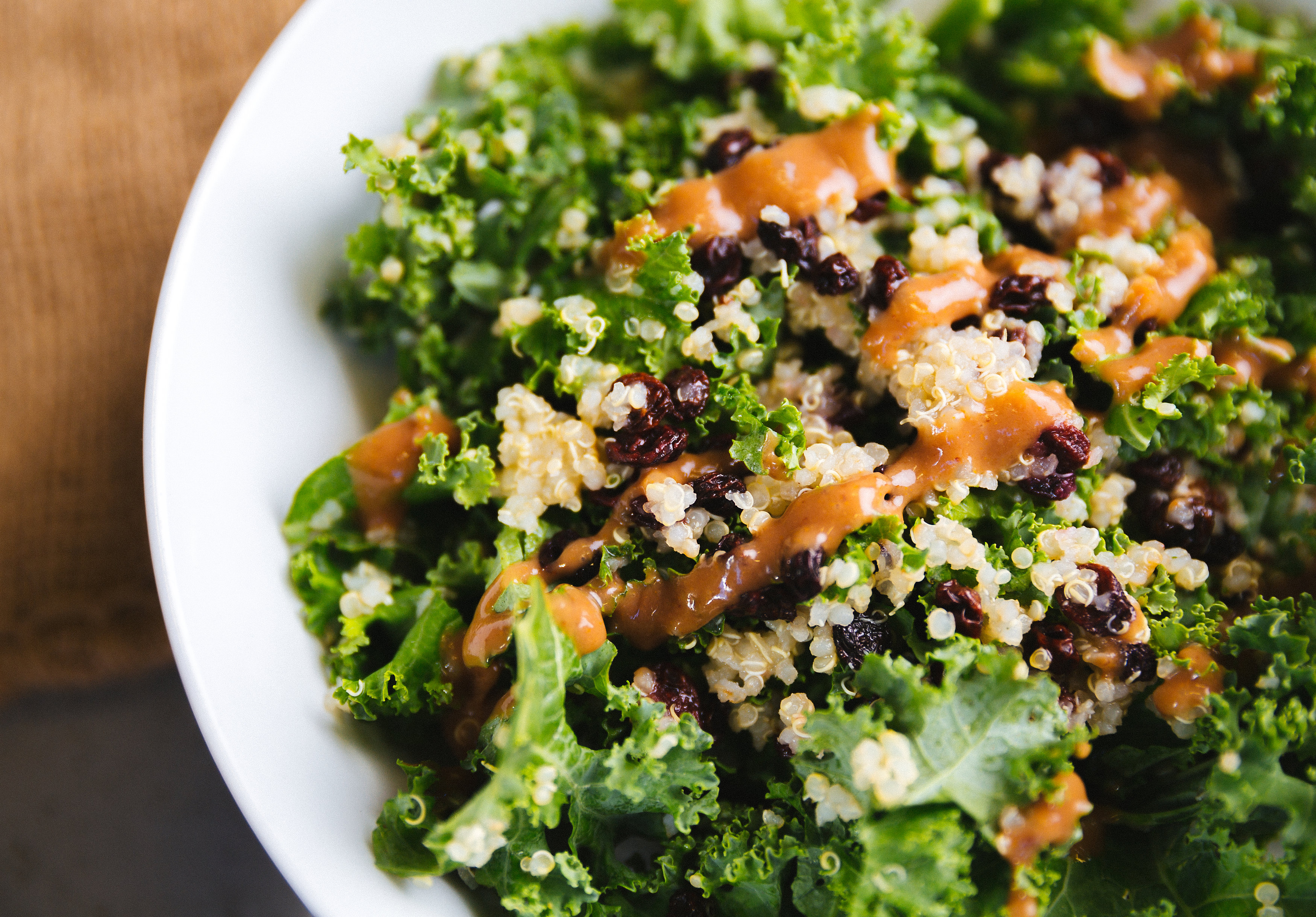 Green salad with marinated kale, collard greens and ancient grains at The Stand, Westport, Norwalk and Fairfield, CT, thestandjuice.com