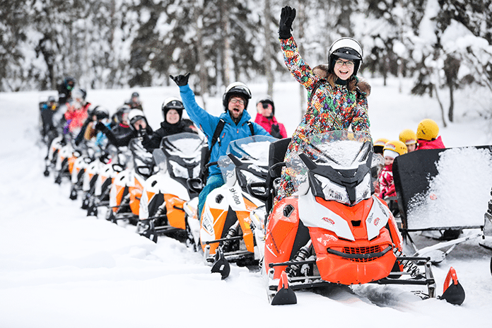 Skiing Snow Mobiling