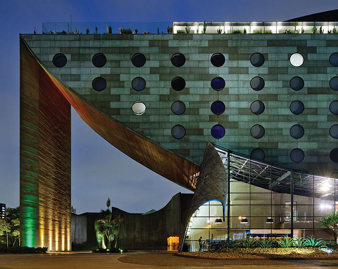 Hotel Unique has one of the most unique facades in the city.