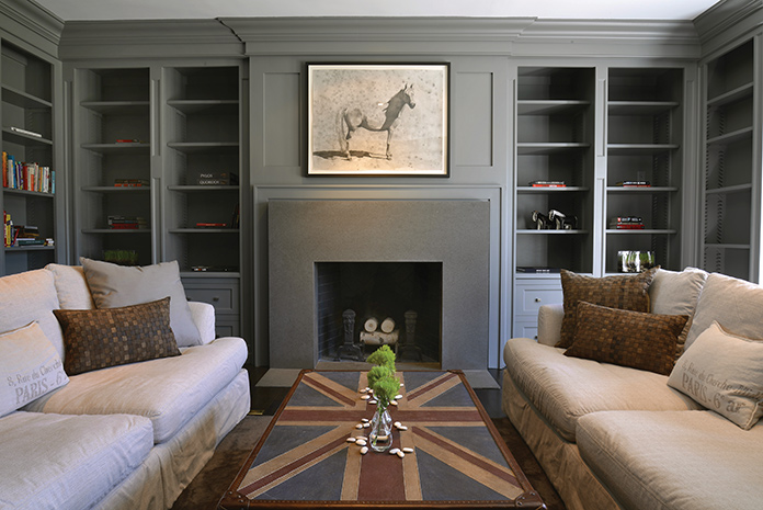 The classic library was transformed into a modernist space.