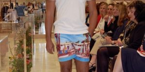 model on runway