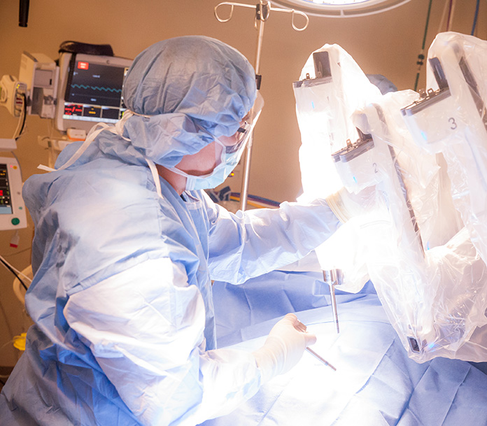 Davincii robot in use at Phelps Hospital