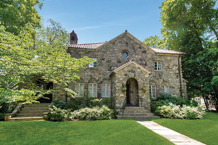 Exterior of a stone house 