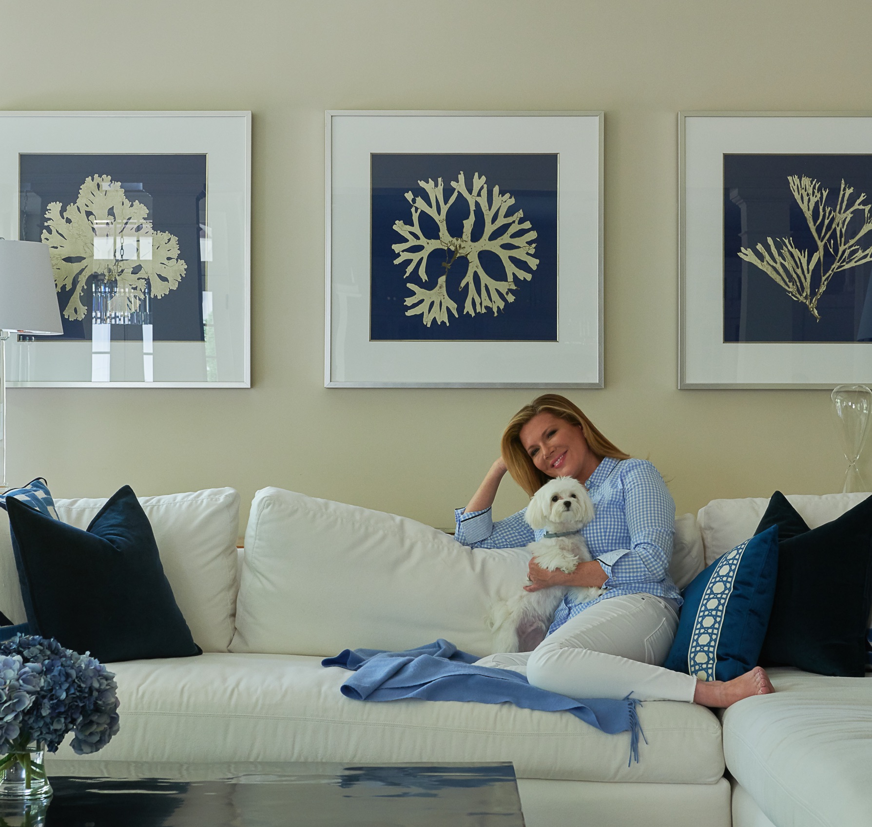 Trish Regan Sitting on Couch