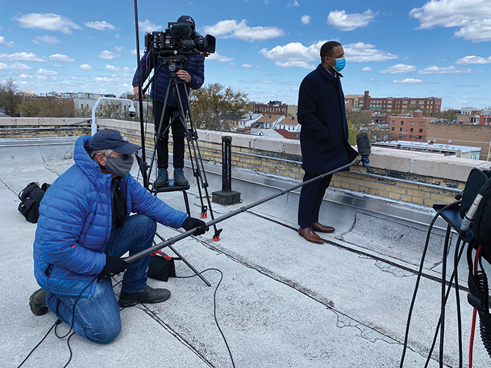 Craig Melvin filiming